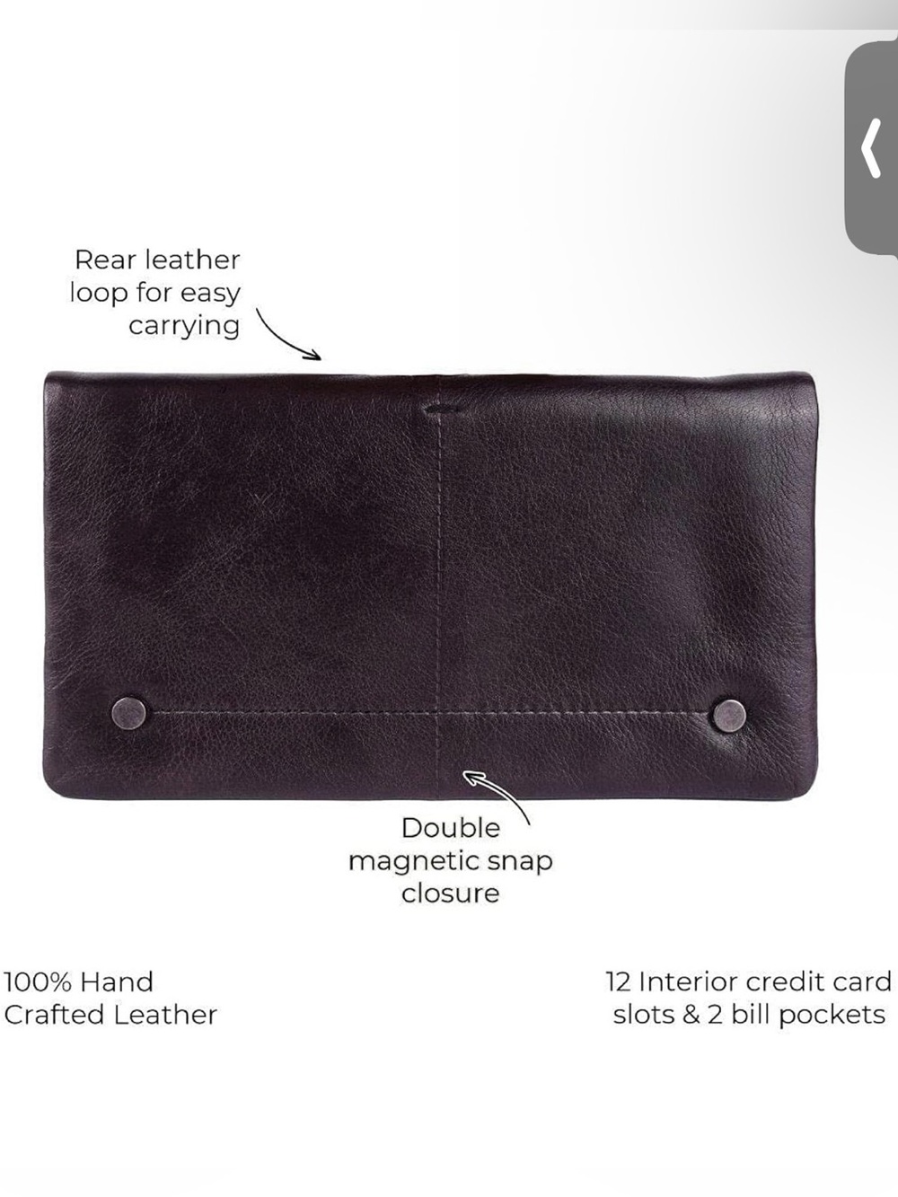 latico Burgundy Interior Leather Logo Patch Wallet